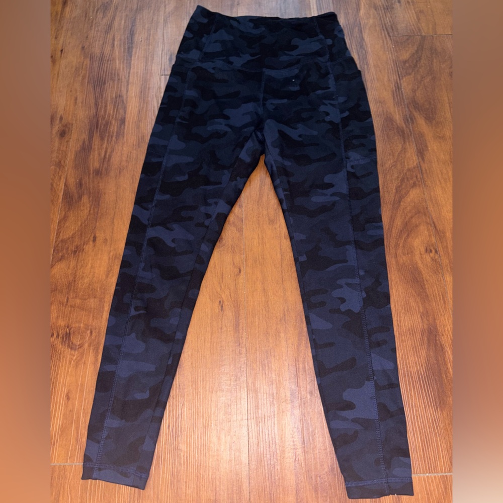 Black/ blue Camouflage Leggings